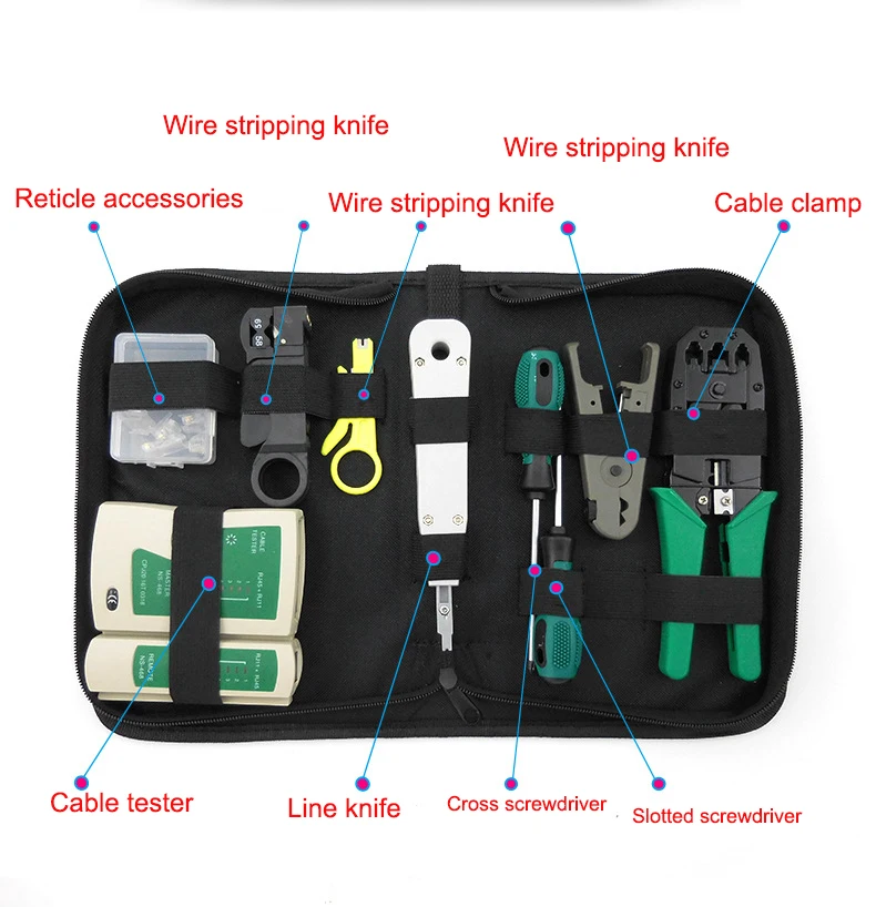 Network cable clamp pliers stripping  Crimping pliers/Professional Network Cable Tester RJ45 RJ11 RJ12 CAT5 UTP LAN Cable Tester