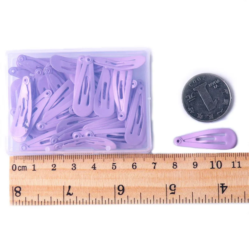 Koreanische Mode 50 Stück/Set Einfarbige Bonbon-Haarspangen 3cm Haarklammern Kopfschmuck Box Haarclips Mädchen Haaraccessoires – Detail 9