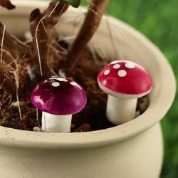 10/20pcs Mini Mushroom Plants Potted Christmas Decoration Garden Ornament Resin DIY Craft Artificial Foam Moss Decoration Hot