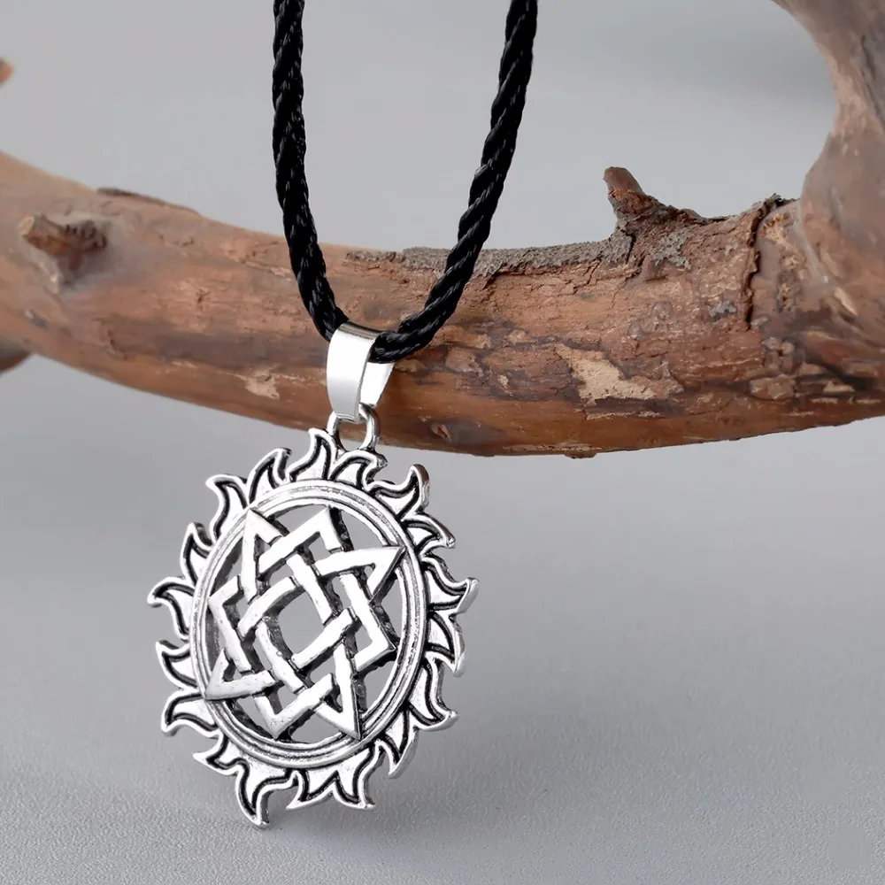 CHENGXUN Viking Solar Amulet pendant Necklace Nordic Charm Slavic Star Lada Sign Pendants Talisman Punk Style Collar Jewelry