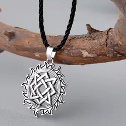 CHENGXUN Viking Solar Amulet pendant Necklace Nordic Charm Slavic Star Lada Sign Pendants Talisman Punk Style Collar Jewelry