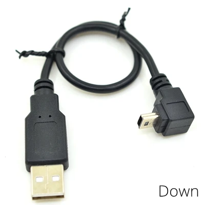 20CM Multi-Angle Mini USB 2.0 Extension Cable a Male to Left Right up down 5pin Data Charging Short Cord for Electronics