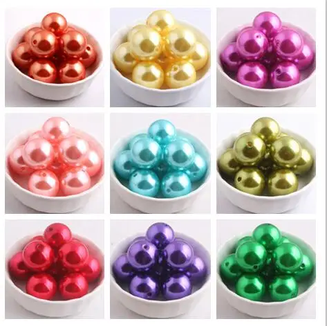 Kwoi Vita Jewelry  Colorful  Acrylic Round  Imitation Pearl For Pen Beadable  Beads