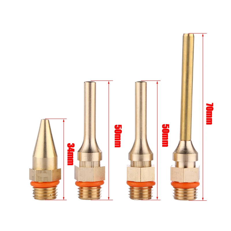 2 Pcs/HOT MELT Glue Gun Nozzle Tembaga Murni Small-Bore Panjang Pendek Besar 2.0X70 Mm 3.0X50 Mm 2.0X50 Mm Lem Aksesoris