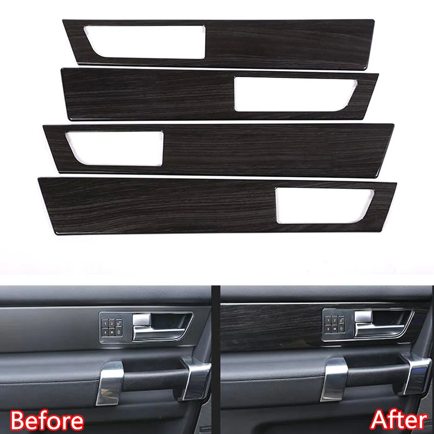 YAQUICKA 4Pcs/set Car Interior Door Handle Panel Trim Styling Sticker For Land Rover Discovery 4 Car-covers Auto Accessories