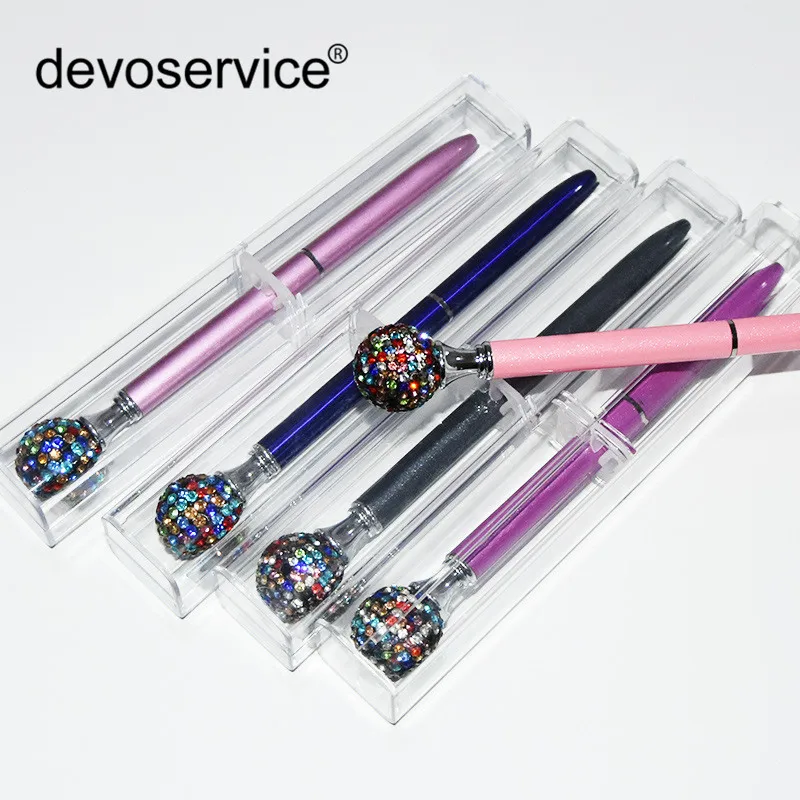 

Kawaii Color Drill Ball Crystal Ballpoint Pen Fashion Girl Metal Pen Stationery Material Escolar Bolis Escolares Novelty School