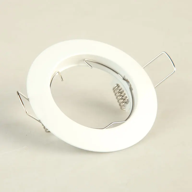 White GU10 MR16 Recessed Ceiling Spotlight Downlight Base Socket IP20 Not Adjustable Diameter 80mm Hole Size 60mm