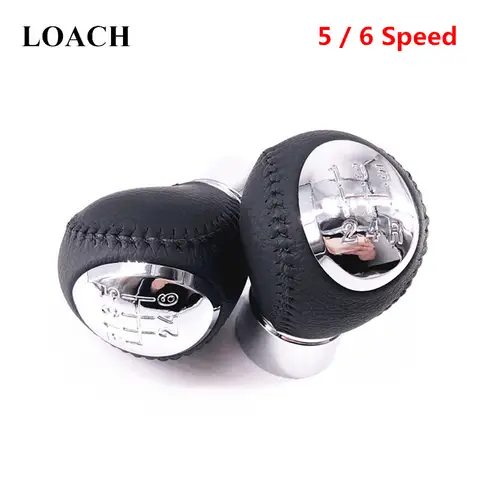 MT Car Gear Shift Knob for Mazda 3 5 6 1999-2005 Coche GearShift Shifter Lever Stick Pen Arm Vites Topuzu PU Leather POMO Ball