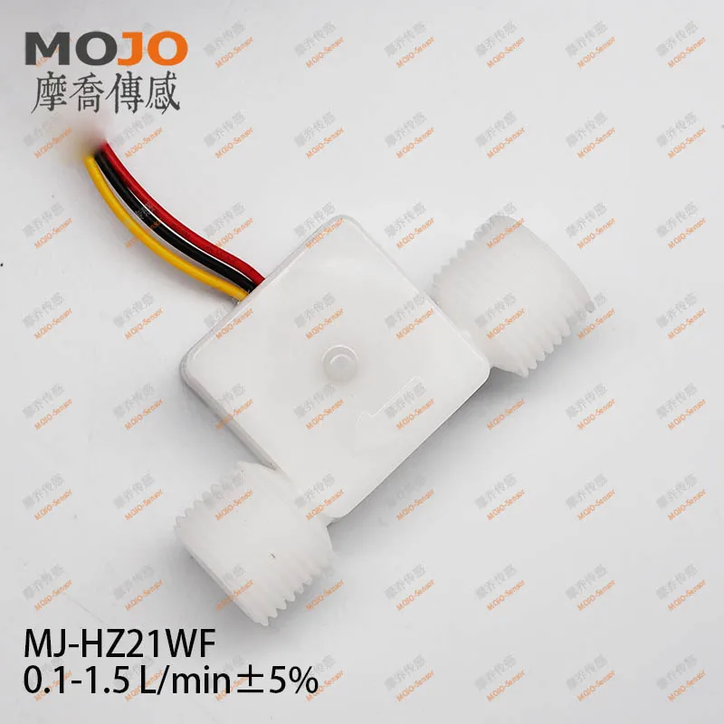 Flow Sensor MJ-HZ21WF (FDA) G1/2''Male Thread Plastic Black Hall Water Flowmeter Beer Machine 5PCS/LOTS