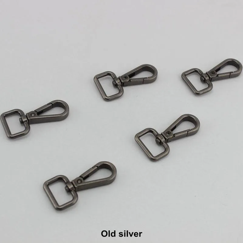 

20pcs 25mm 20mm new old silver trigger snap hook hand bag gold swivel clasp hooks hardware accessory DIY High quality