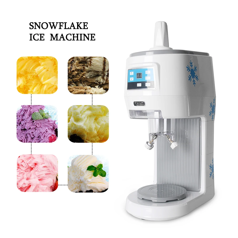 ITOP 300W Semi-automatic Snowflakes Ice Crusher Shaved Machine Fruit Juice Store Electric Smoothies Snowflake Maker 70kgs/h