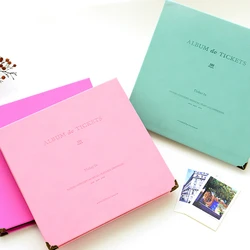 DIY Album Concert Tickets Paper Money Collection Book PU Leather Paper Interleaf Movie Tickets Collection Album 18 Colors