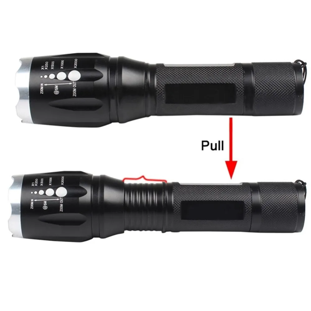 

Zoomable Focus 3000 Lumen LED Flashlight Torch Lamp 5 Mode camping hiking emergency light