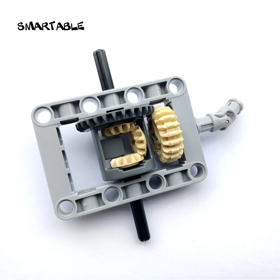 Smartable MOC – ensemble d'engrenages différentiels encadrés techniques, blocs de construction, pièces de châssis pour voitures, compatibles avec les grandes marques, 2 pièces/lot