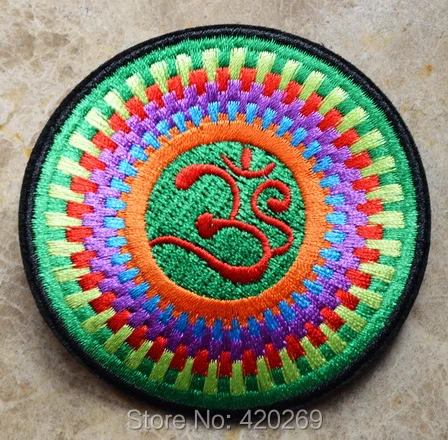 

HOT SALE! Aum om infinity hindu hinduism yoga indian trance Iron On Patches, sew on patch,Appliques, Made of Cloth