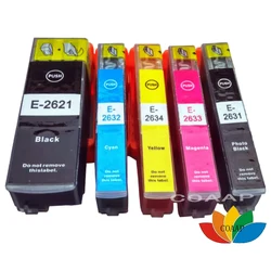 5x Compatible T2621 26 XL Black Colour Inks Epson Expression XP 700 710 720 610 520 610 510 605 800 810 820 Printer