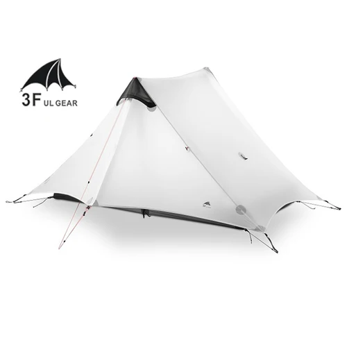 Lanshan 2 3f ul 기어 2 인 1 인 야외 초경량 캠핑 텐트 3 시즌 4 시즌 전문 15d silnylon rodless tent