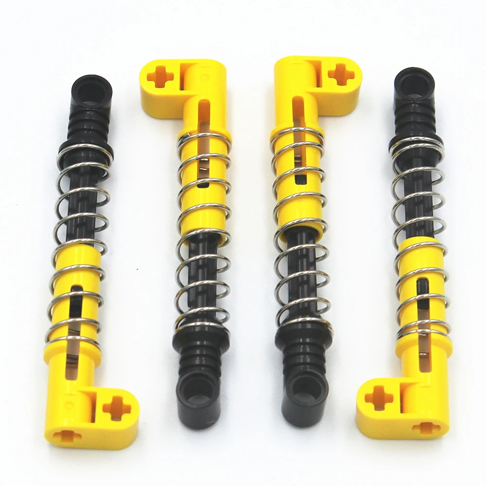 Self-Locking Brick MOC Building Blocks Bulk Technical parts Shock Absorber 9.5L (Hard Spring) 4pcs Compatible with Lego 18405