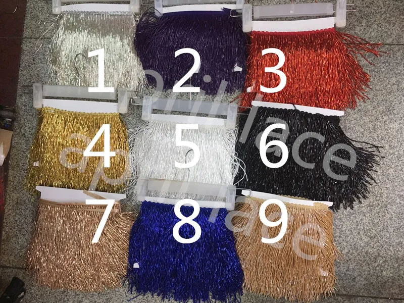 tt022# 5 yards /bag 9 color 15cm width tube beads ribbon fringe tassel for fashion designer/sawing /dress decoration