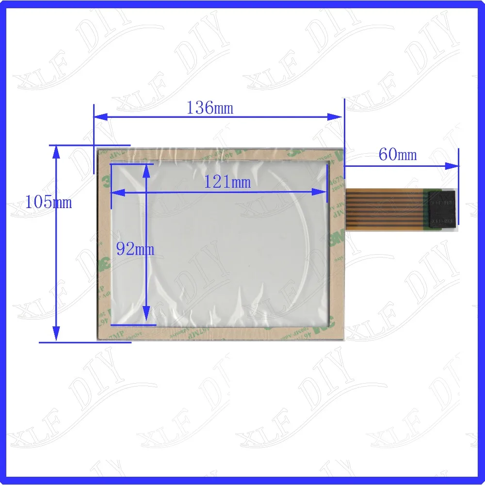 ZhiYuSun 136*105 Touch screen sensor 136mm*105mm for For industrial control Resistance screen 5.7inch 8lines