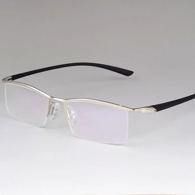 BCLEAR Classic Brand High Quality Fashion Men Half-frame Optical Frame Titanium Alloy Half Rim Eyeglasses Frames Big Small Faces