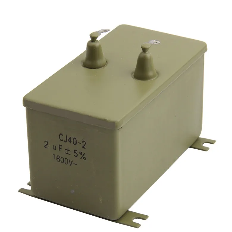 CJ40-2 CJ41 0.47 فائق التوهج 1 فائق التوهج 2 فائق التوهج 4 فائق التوهج 6 فائق التوهج 630V 1000V 1600V 2000V 5% اللحيم العروة يؤدي المعدنى ورقة في النفط مكثف