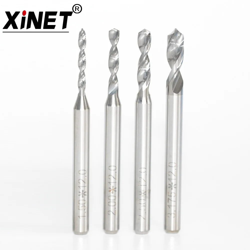 freeshipping3.175mm(1/8''),0.15-3.175mm CNC Drill Bit,PCB Board drill,Nanotechnology Tungsten steel cnc tool,Smooth chip removal