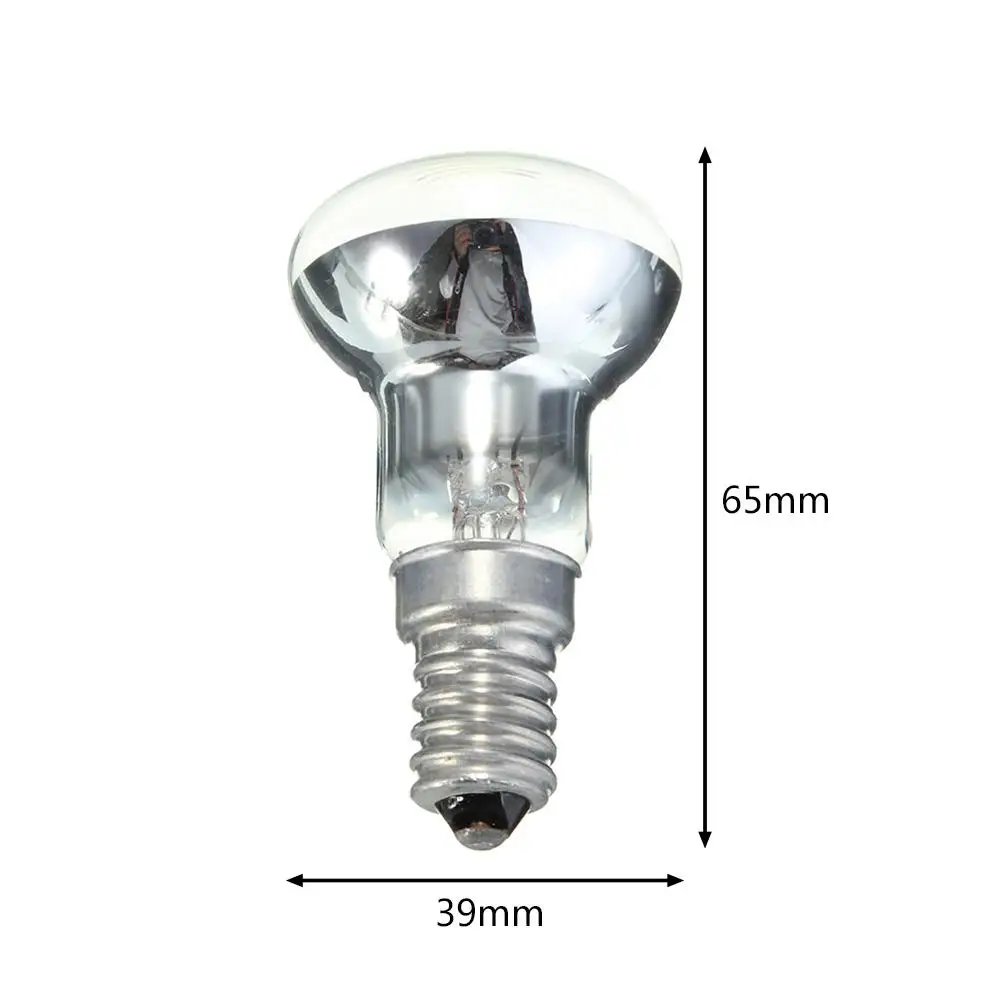 Edison Bulb E14 Light Holder R39 Reflector Spot Light Bulb Lava Lamp Incandescent Filament Lamp