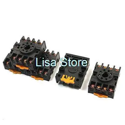 5pcs PF083A 35mm DIN Rail Mounted Power Relay Socket Base for MK2P-I JTX-2C