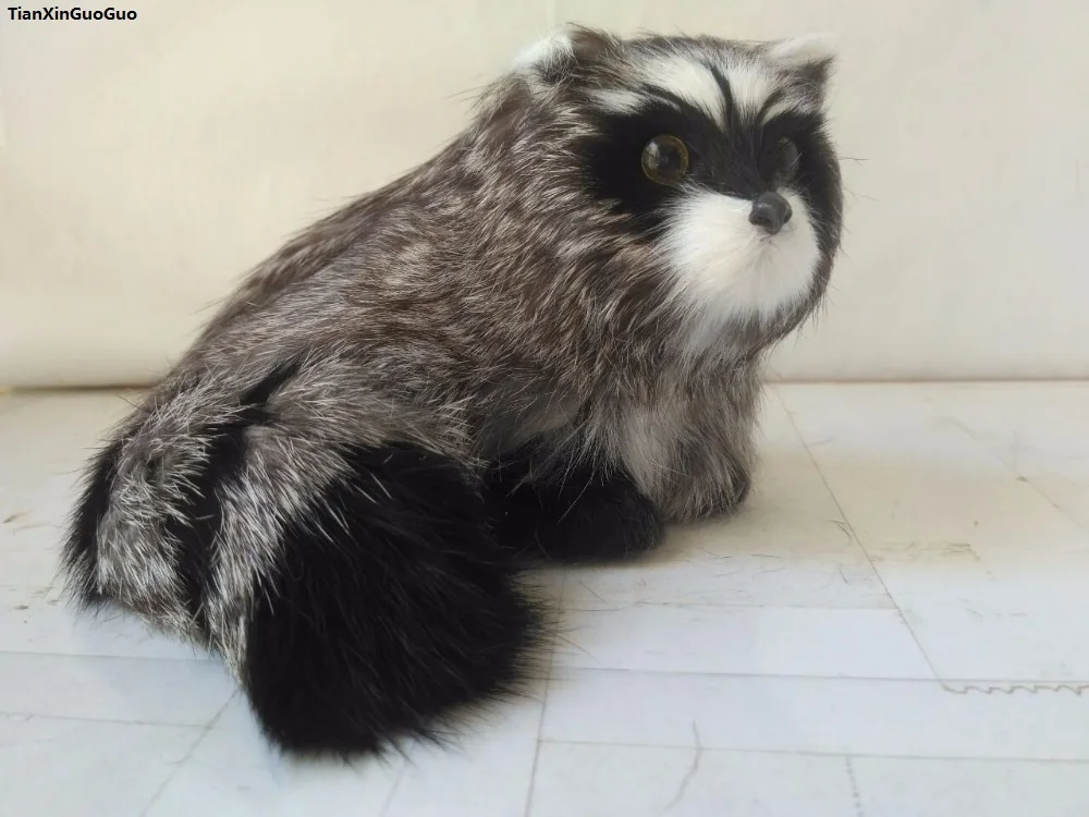 

Имитация енота, твердая ткань, приблизительно 13x12 см, полиэтилен и мех, квадратный енот, украшение для рукоделия, подарок s1605