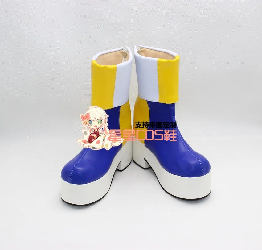 

LOL Riven The Blade of Exile Purple Thick Heel Halloween Cosplay Shoes Boots X002