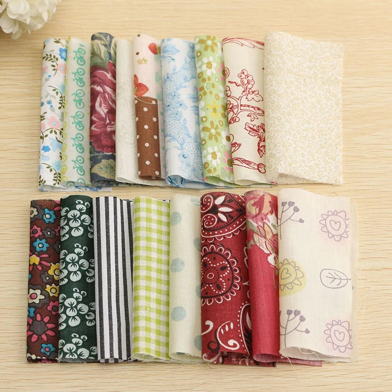 JX-LCLYL 100pcs Square Floral Cotton Material Sewing Craft DIY Patchwork Cloth 10cm*10cm