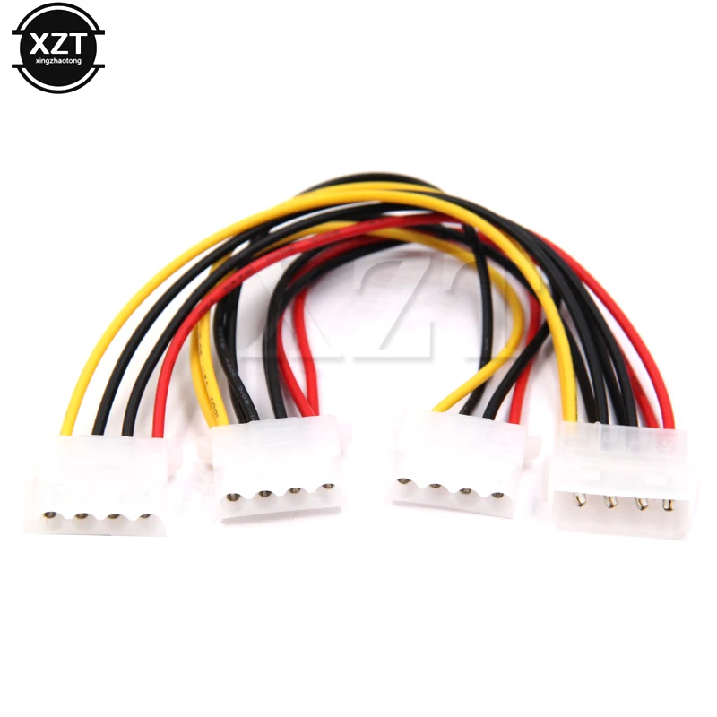 1PCS Power Supply Cable 4 Pin to 3 port 4Pin Molex IDE Male to Female  IDE ATA Hard Disk Adapter newest