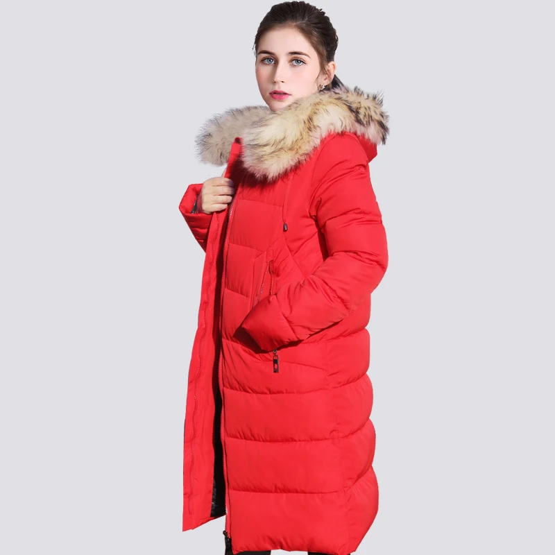 2022 New High Quality Thick Parkas Real Raccoon Fur Winter Jacket Women Plus Size Long Hooded Warm Winter Coat Outerwear