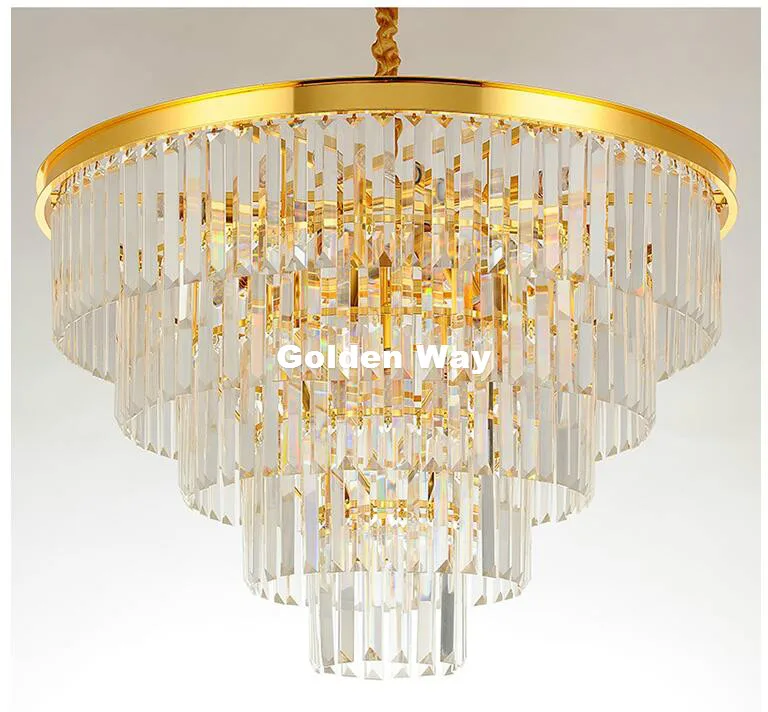 Modern European D60cm/D80cm Gold Modern K9 Crystal Pendant Lamp With LED Lights, Lustre De Crystal,Lustres De cristal Chandelier