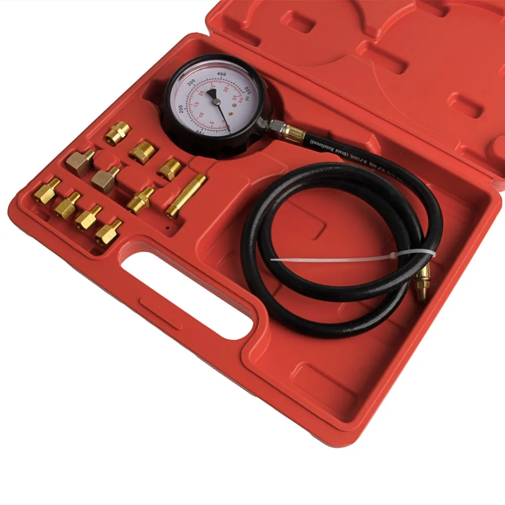 Car Fuel Pressure Testers Auto Wave Box Cylinder Pressure Meter Oil Pressure Tester Gauge Diagnostic Service Set Tools