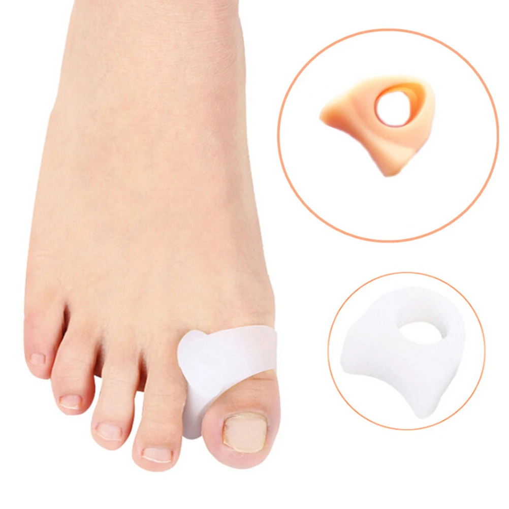 1 Pair Toe Corrector Straightener Alignment Separator Spreader Silica Gel Toe Separatorsa Gel Bunion Protector