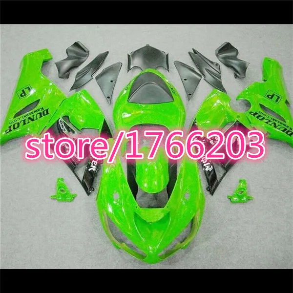 

Green black fairing kit For NINJA ZX 6R 636 05 06 ZX-6R 05-06 ZX6R 2005 2006 ZX 6R 05 06 aftermarket fairings Ning