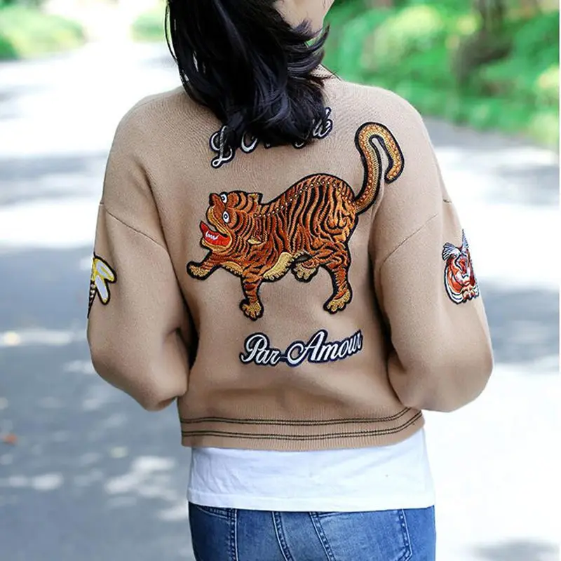 7 set design Ricamato tiger & lettere Animale ape patch per Abbigliamento Cucire su abbigliamento applique giacca motore