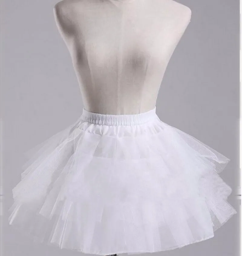 New Children Petticoats for Formal Flower Girl Dress 3 Layers Hoopless Short Crinoline Little Kids Child Underskirt