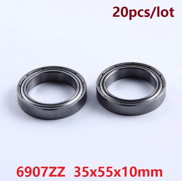 

20pcs/lot 6907 ZZ 6907ZZ ball bearing 35x55x10 Deep Groove Ball Bearing 35*55*10 mm