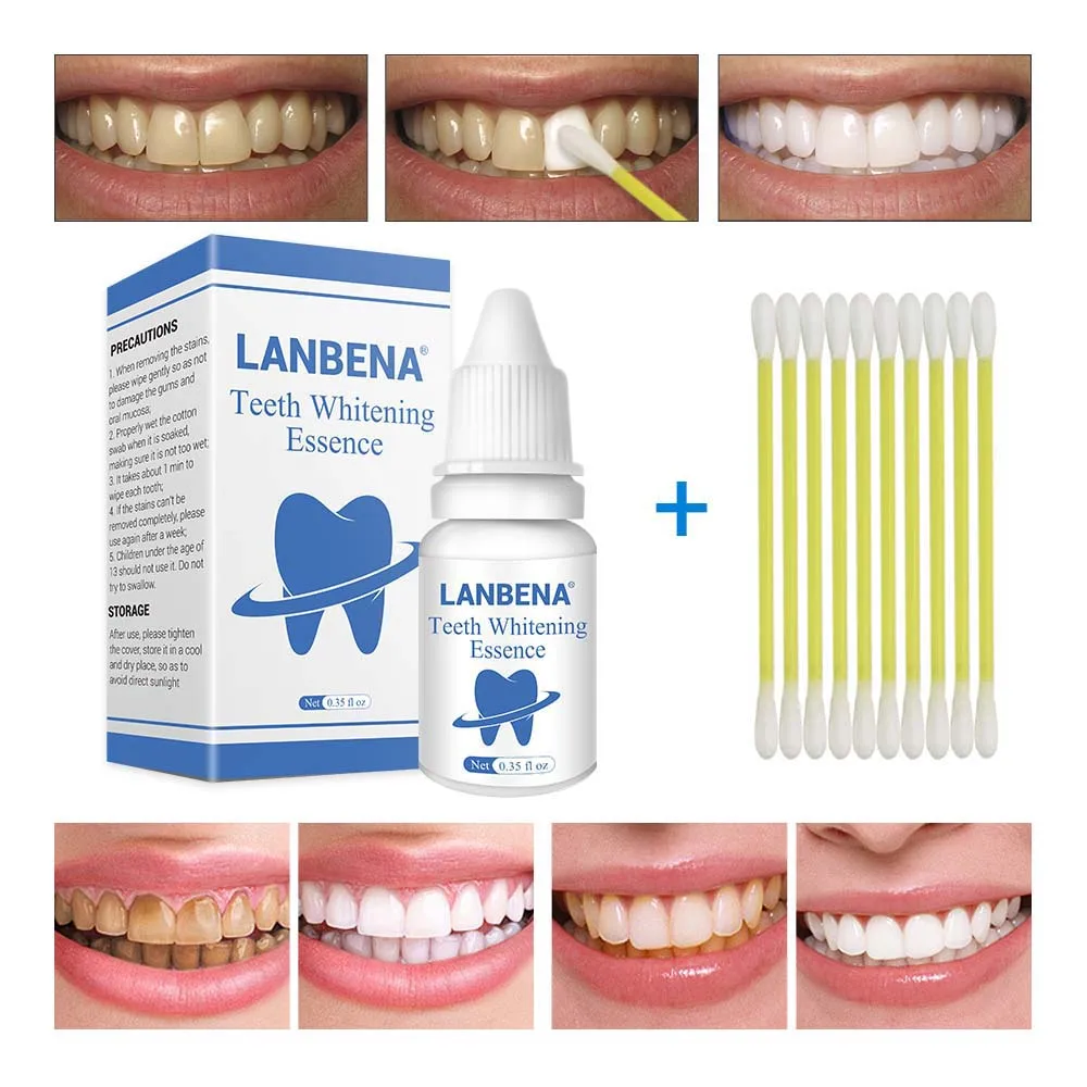 

LANBENA Cleaning Serum Removes Plaque Stains Tooth Bleaching Dental Tools Essence Powder Oral Hygiene Teeth Whitening