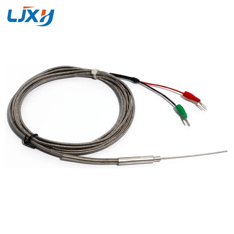 LJXH 1mm Diameter Probe K-Type Thermocouple 2-wires Temperature Sensors 2-Terminals 1m/2m/3m/4m/5m Thermocouple