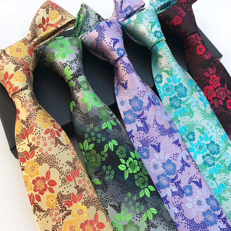 

2018 New Design Men Tie Luxury Man Floral Paisley Neckties Gravata Tie Classic Business Casual Tie For Wedding necktie