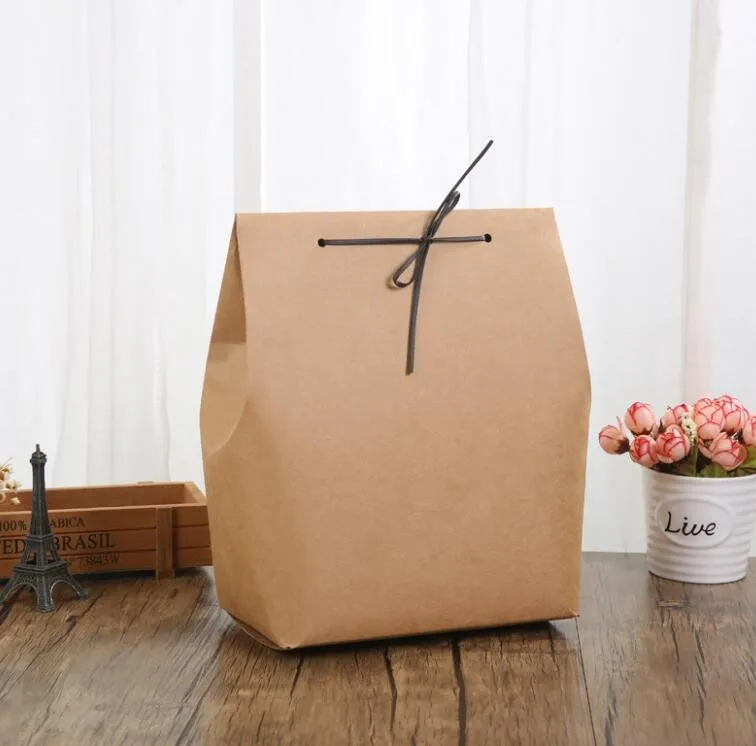 Retail Store Clothes/Hat/Scarf Box 20pcs/lot White Gift Packing Bag Birthday Party Favor White Stand Bags