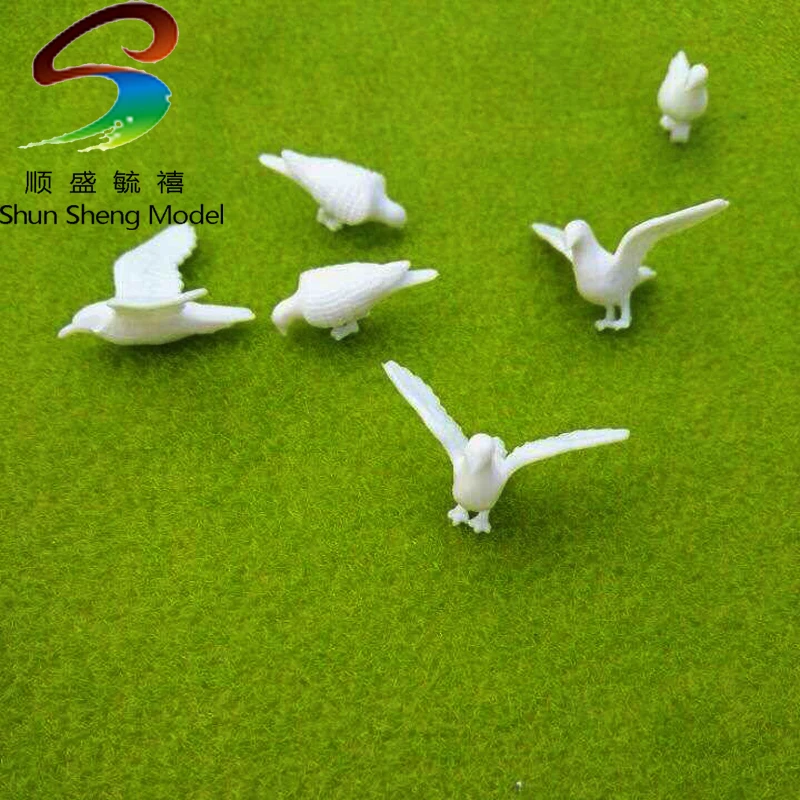 

Size H-15mm UnPainted White Dove Animals HO Scale For Scale Model Design