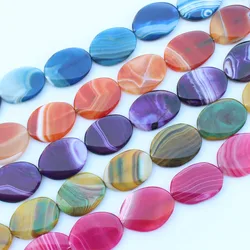 28-30x37-40mm Multi-Color Agates Oval Beads 8pcs ,  For DIY Jewelry making ! Mixed wholesale for all items!