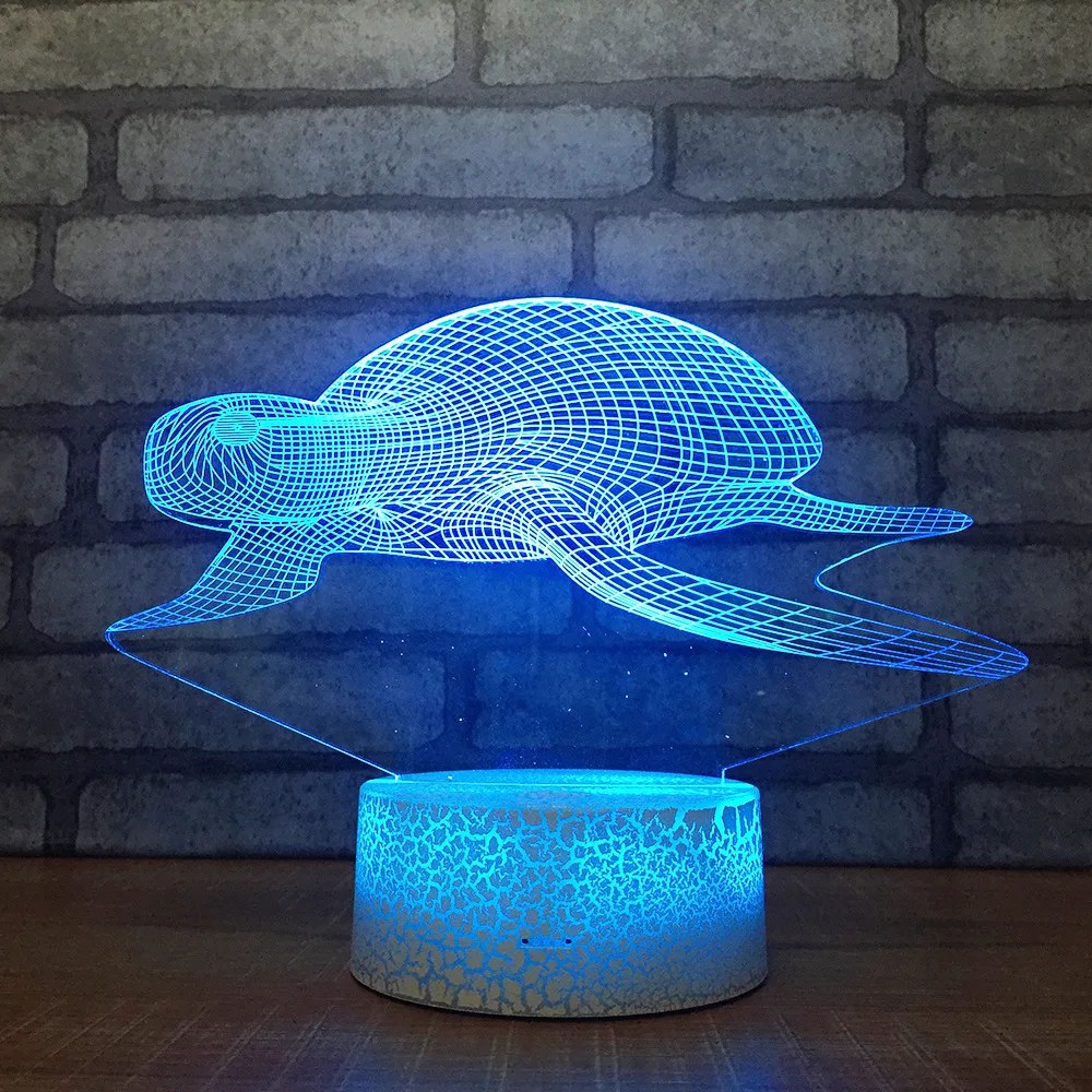 

Tortoise 3d Visual Lamp Acrylic Creative Custom Led Bedside Table Lamps For Living Room Christmas decorations gift for baby room