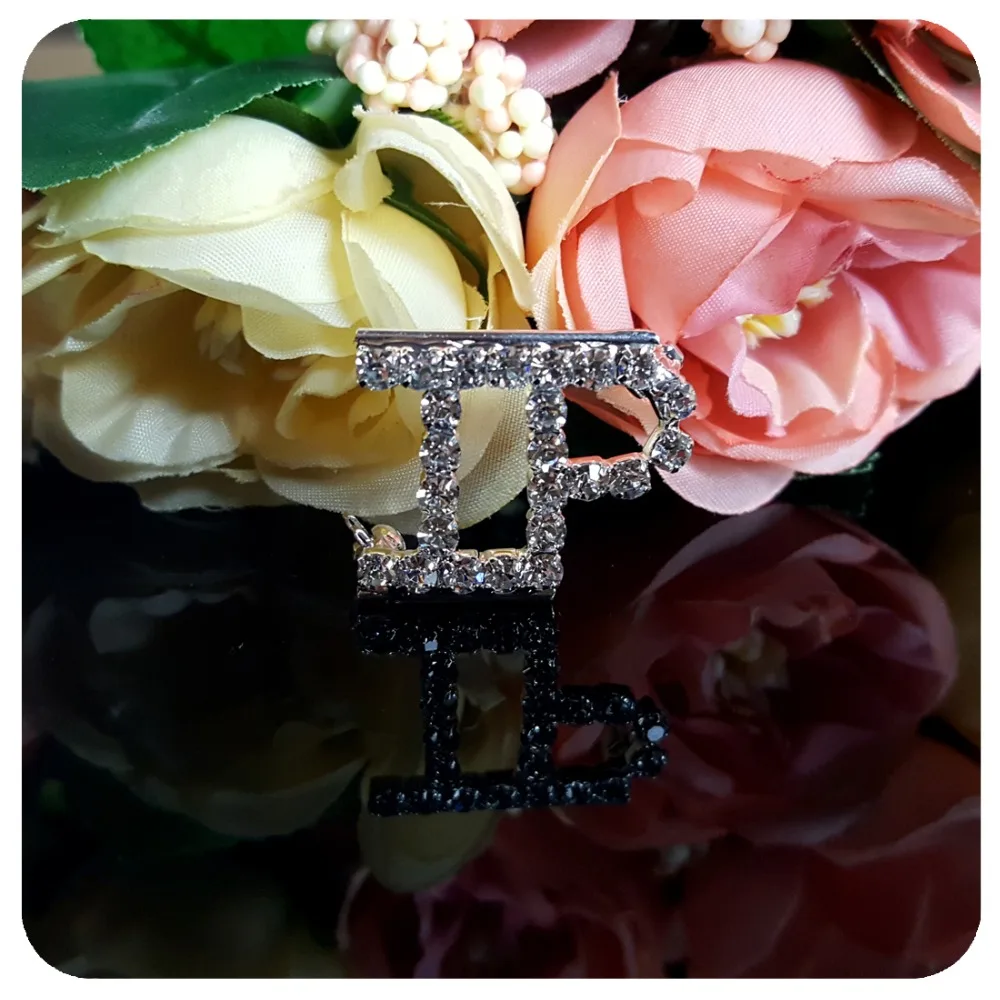 Grandbling Shining Silver Color Rhinestone Brooch Pin 