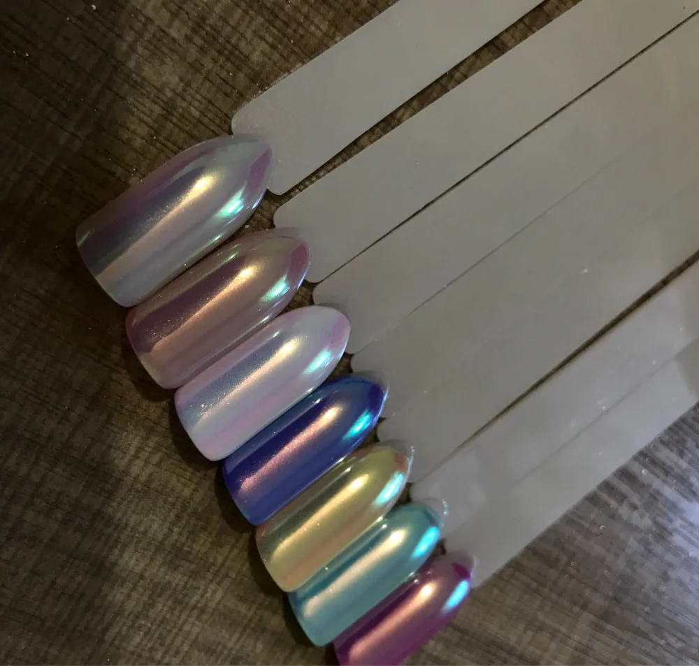 TCWB222 New Arriving Unicorn Powder Mermaid Nail Art  Aurora Chrome Pigment  best effect  for nail Art  or other deco